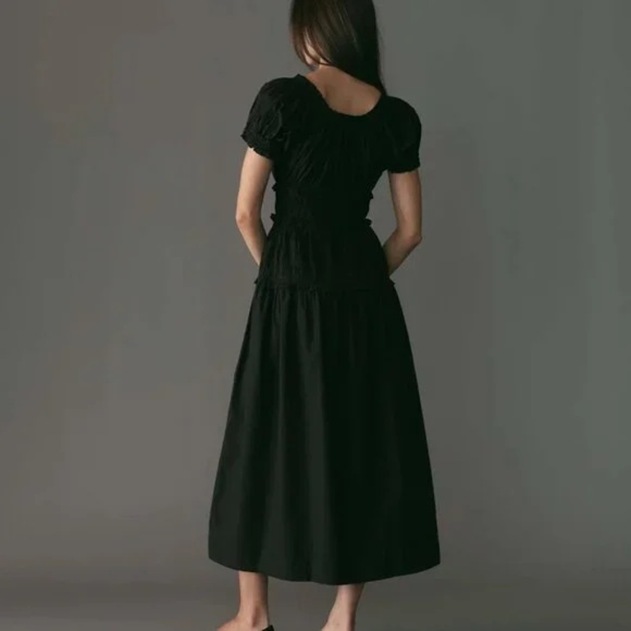 DÔEN Leanne Dress Black XS 100% Organic Cotton - Picture 5 of 15